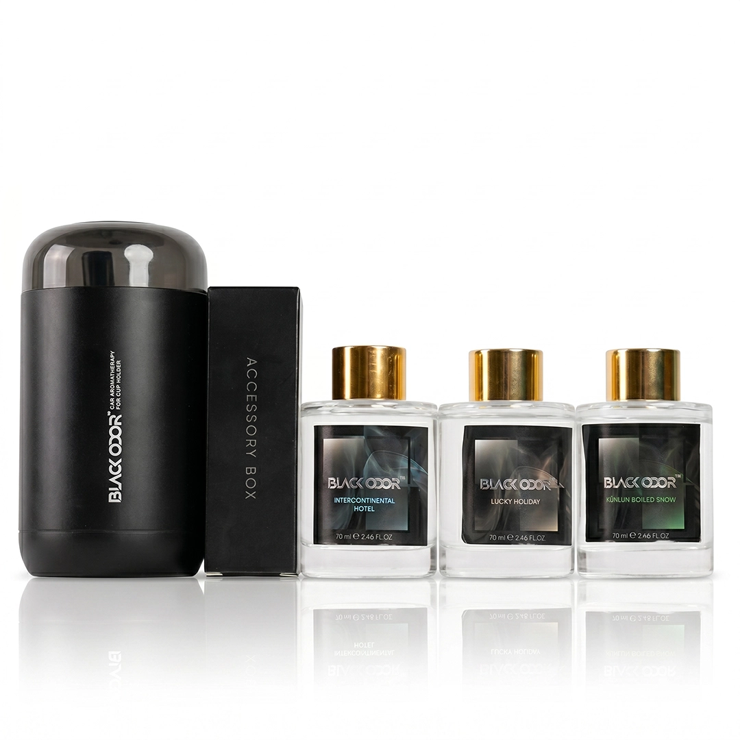 Black Odor Car Perfume Gift Set – Premium Long Lasting Air Freshener Kit